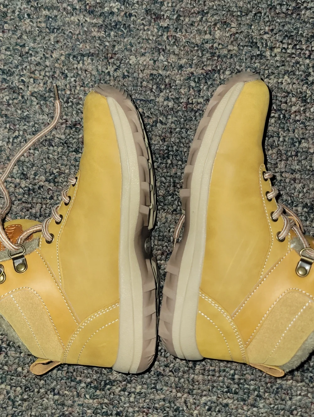 Cozy Fur-Lined Tan Lace-Up Boots